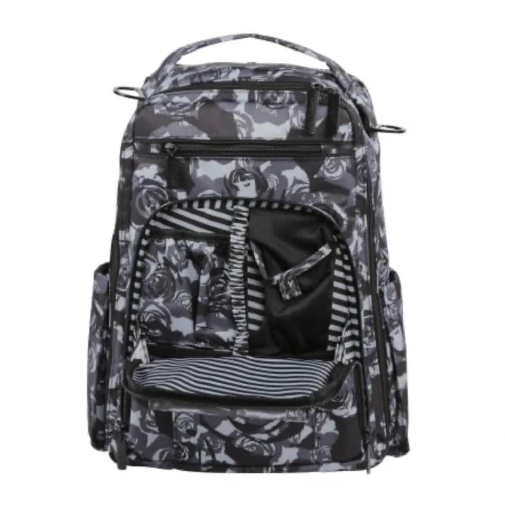 Ju-Ju-Be Be Right Back Diaper Bag Backpack Midnight Posy Floral Grey Good‎
